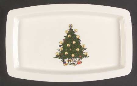 Christmas Tree & Holly 11" Sandwich Tray