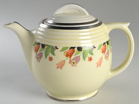 Crocus Five Band Coffee Pot & Lid by Hall