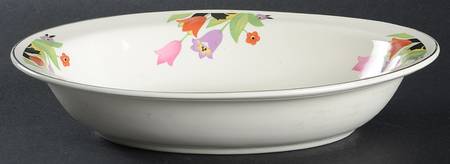 Crocus 10" Oval Vegetable Bowl