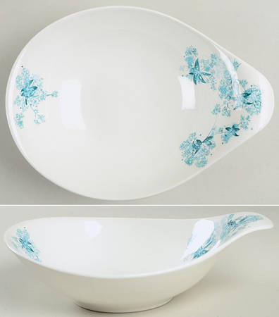 Frost Flowers Lugged Soup Bowl