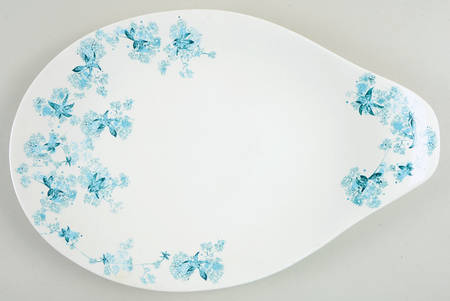 Frost Flowers 15" Oval Serving Platter