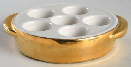 Golden Glo 6 Hole Escargot/Snail Dish