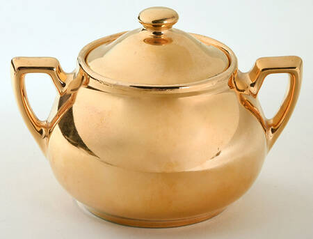 Golden Glo Boston Sugar Bowl & Lid