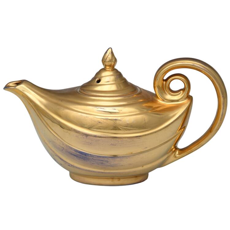 Golden Glo Aladdin Teapot & Lid