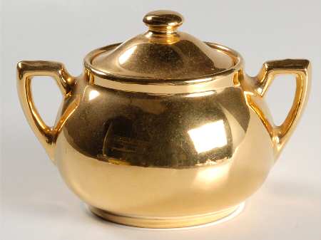 Golden Glo Sugar Bowl & Lid