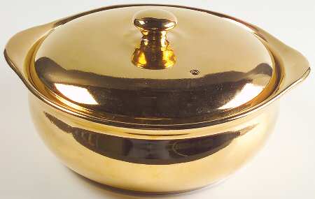 Golden Glo 1.25 Qt Round Covered Casserole