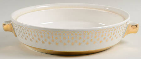 Gold Lace 2.5 Qt Round Casserole No Lid