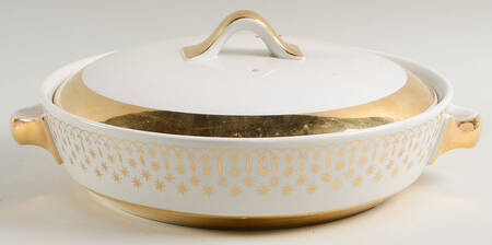 Gold Lace 2.5 Qt Round Covered Casserole