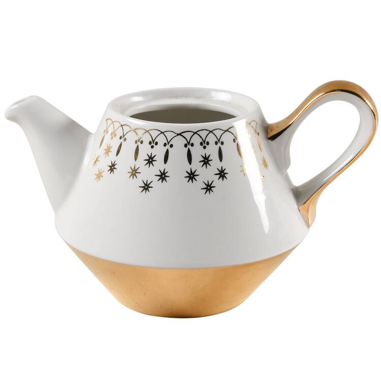Gold Lace Flare Teapot No Lid
