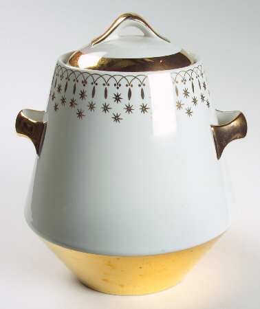 Gold Lace Cookie Jar & Lid