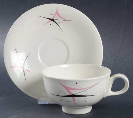 Harlequin Footed Cup & Saucer Set