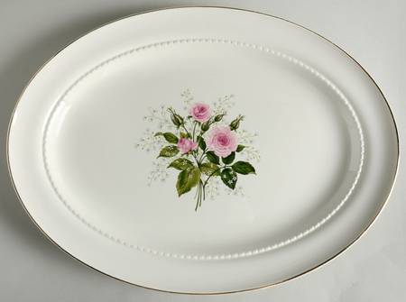 Heather Rose 13" Oval Serving Platter