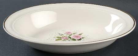 Heather Rose 10" Oval Vegetable Bowl