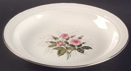 Heather Rose Rim Soup Bowl