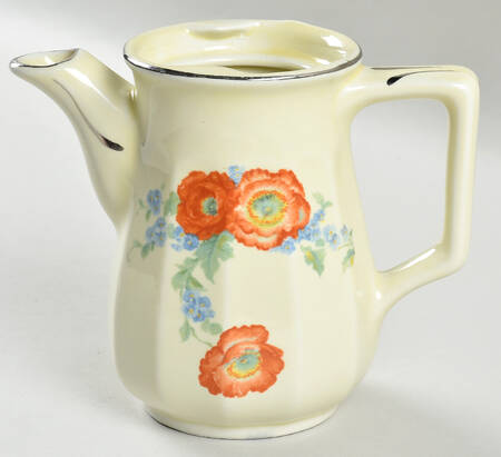 Orange Poppy Bellevue Coffee Pot No Lid