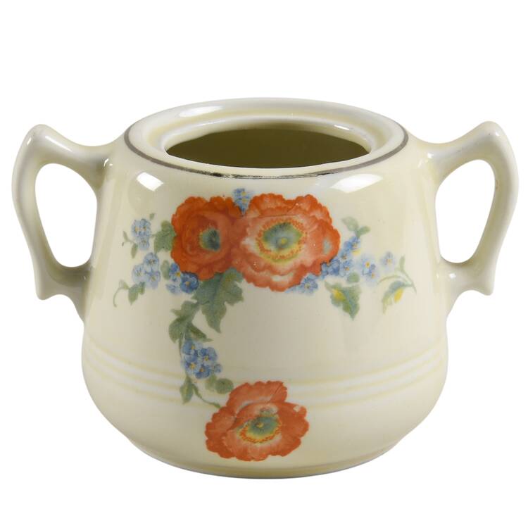 Orange Poppy Great American Sugar Bowl No Lid