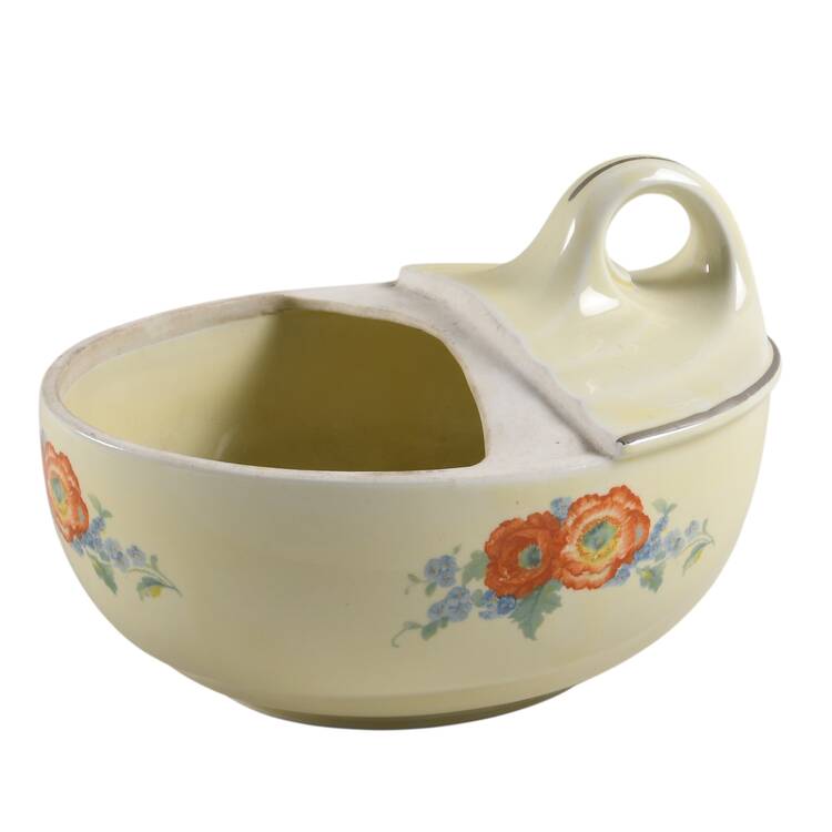 Orange Poppy Loop Handled Leftover No Lid
