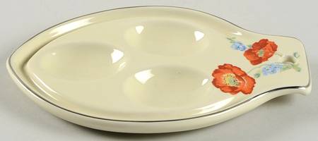Orange Poppy Spoon Rest/Holder (Holds 3 Spoons)
