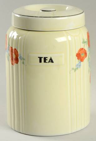 Orange Poppy Radiance Tea Canister & Lid