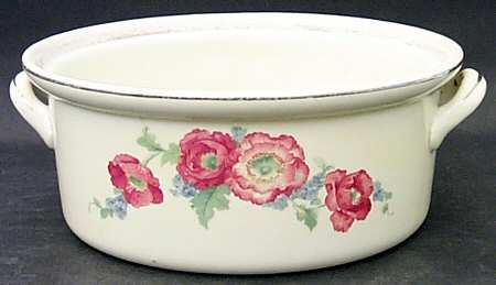 Orange Poppy #76 1 3/4 Quart Round Casserole No Lid