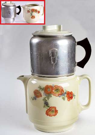 Orange Poppy (4 Pc) S Lid Coffee Pot with Drip