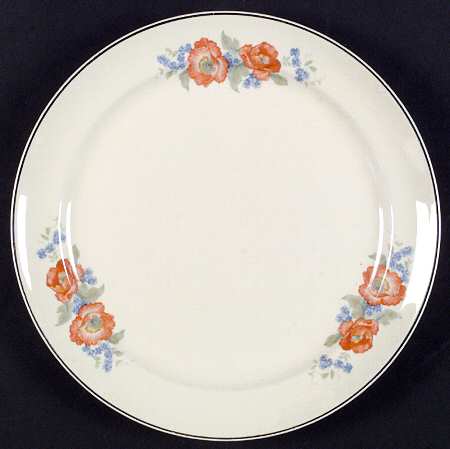 Orange Poppy Dinner Plate