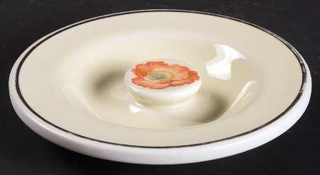 Orange Poppy Lid for Pretzel Jar