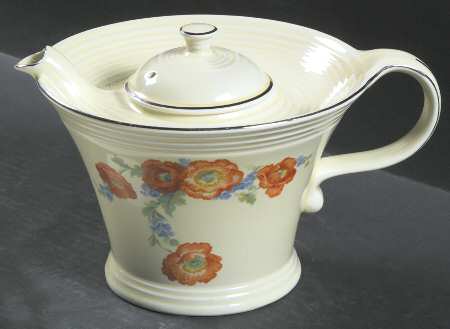 Orange Poppy Melody Teapot & Lid