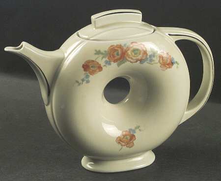 Orange Poppy Donut Teapot & Lid