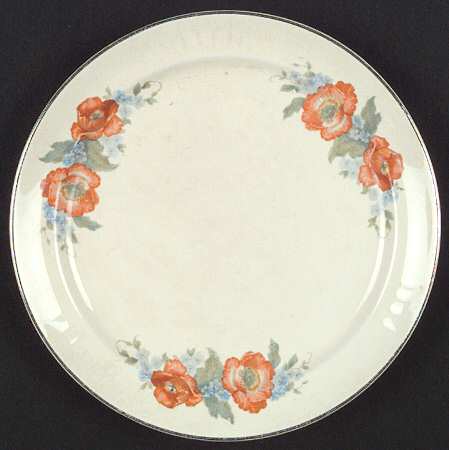 Orange Poppy Salad Plate
