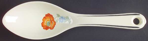 Orange Poppy Large Ceramic Spoon