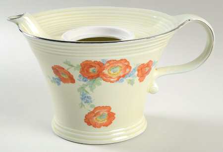 Orange Poppy Melody Tea Pot No Lid