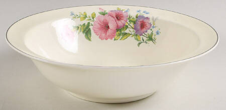 Pastel Morning Glory 9" Round Vegetable Bowl
