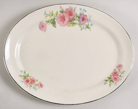 Pastel Morning Glory 11" Oval Serving Platter