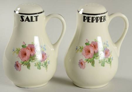 Pastel Morning Glory Handled Salt & Pepper Set