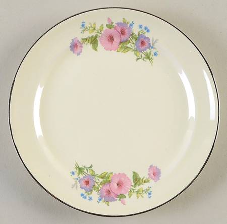 Pastel Morning Glory Bread & Butter Plate
