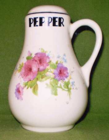 Pastel Morning Glory Handled Pepper Shaker
