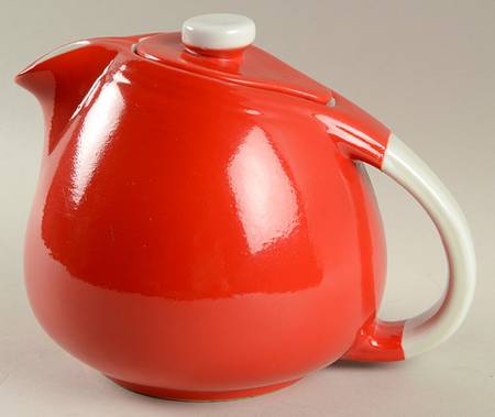 Pert Chinese Red 3-4 Cup Small Sani-Grid Teapot