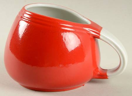 Pert Chinese Red Pert Sugar Bowl No Lid