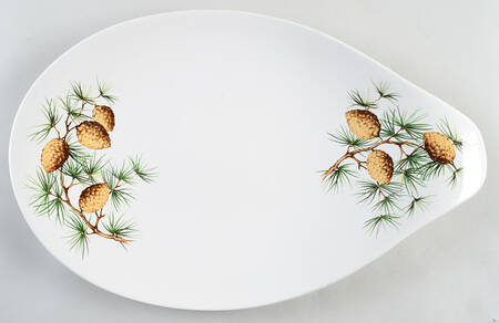 Pinecone 17" Oval Serving Platter