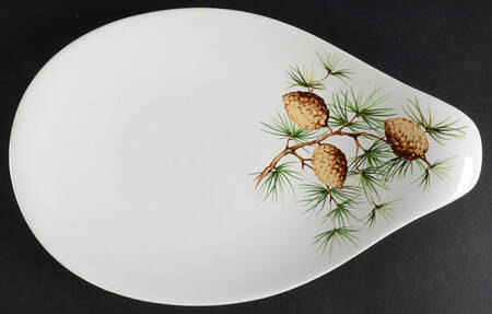 Pinecone 12" Oval Serving Platter
