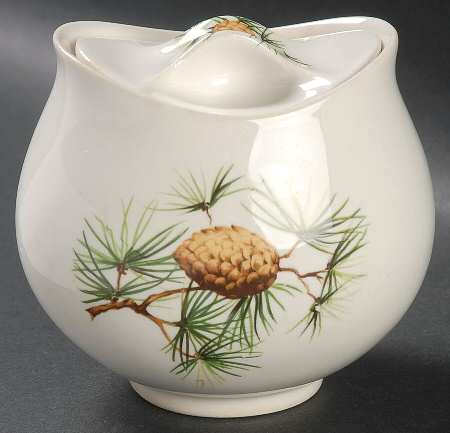 Pinecone Sugar Bowl & Lid