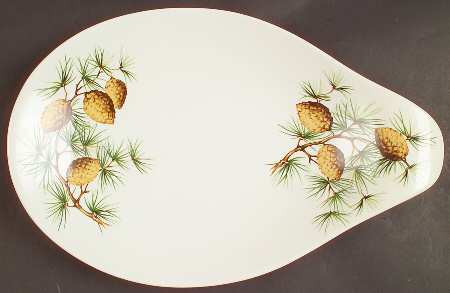 Pinecone 15" Oval Serving Platter