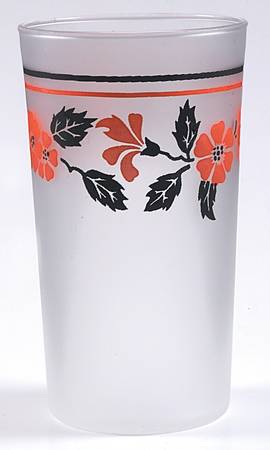 Red Poppy (Platinum Ring) 12 Oz Glassware Frosted Tumbler by Hall