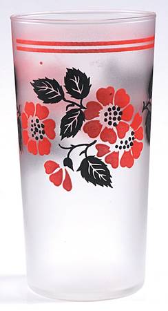 Red Poppy (Platinum Ring) 13 Oz Glassware Frosted Tumbler