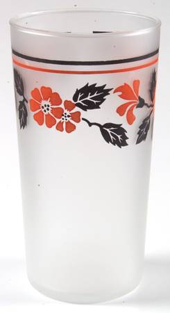 Red Poppy (Platinum Ring) 13 Oz Glassware Frosted Tumbler
