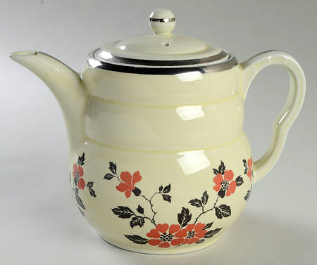 Red Poppy (Platinum Ring) Daniel Coffee Pot & Lid