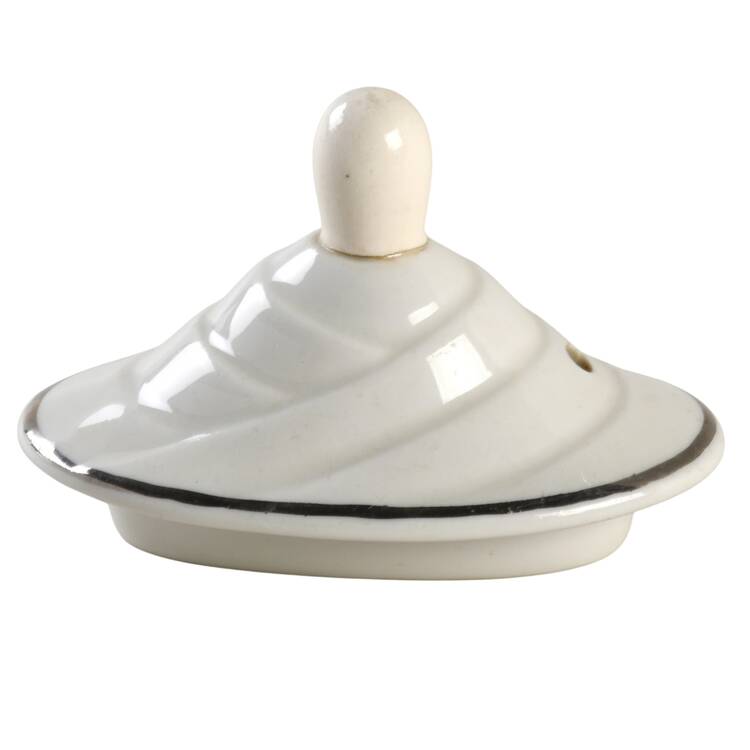 Red Poppy (Platinum Ring) Oval Lid for Aladdin Teapot