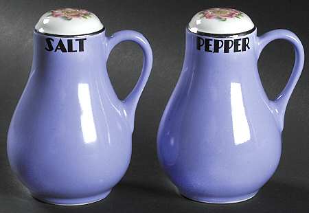 Royal Rose Handled Salt & Pepper Set