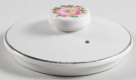 Rose White Lid for Tab Handle Bean Pot